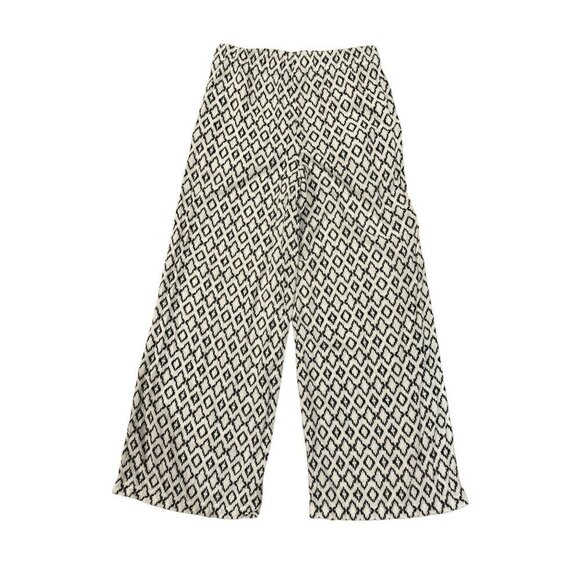Banana Republic WIde Leg Geometric Print Pants Sz Medium - Picture 2 of 5